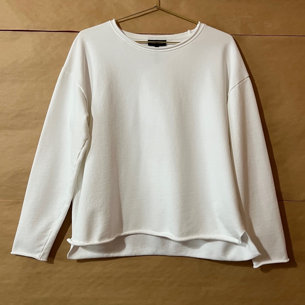 Cozy Earth | Chelsea Pullover Sweatshirt French Terry Organic Cotton Bone Size M